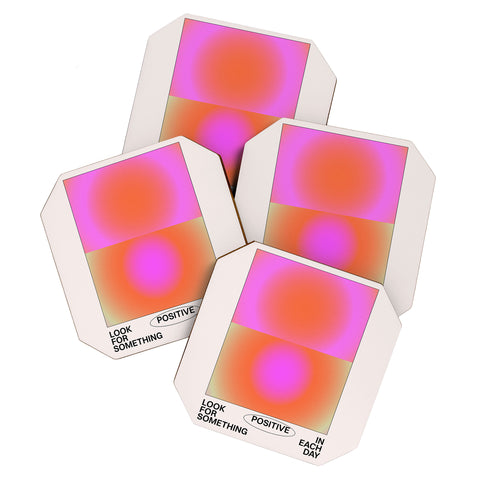 Tiger Spirit Look For Something Positive Coaster Set