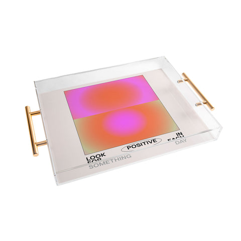 Tiger Spirit Look For Something Positive Acrylic Tray