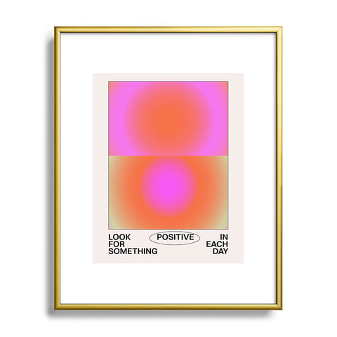 Tiger Spirit Look For Something Positive Metal Framed Art Print