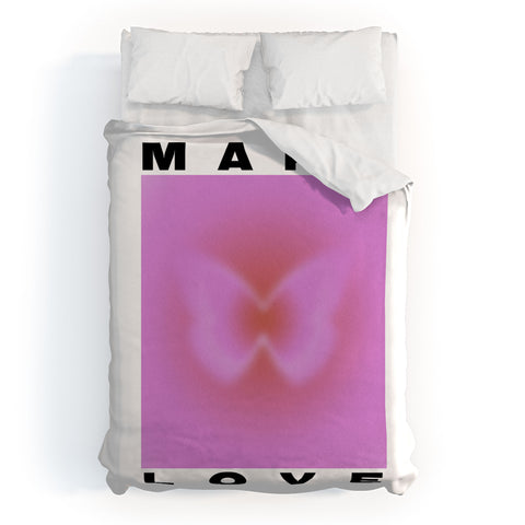 Tiger Spirit Make Love Art Print Duvet Cover