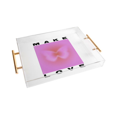 Tiger Spirit Make Love Art Print Acrylic Tray