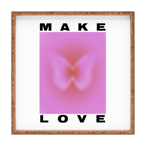 Tiger Spirit Make Love Art Print Square Tray