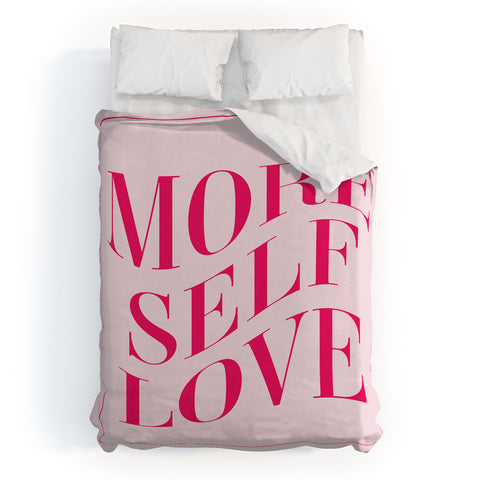 Tiger Spirit More Self Love Pink Duvet Cover
