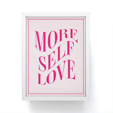 Tiger Spirit More Self Love Pink Framed Mini Art Print