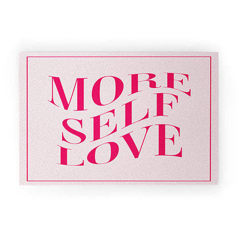 Tiger Spirit More Self Love Pink Welcome Mat