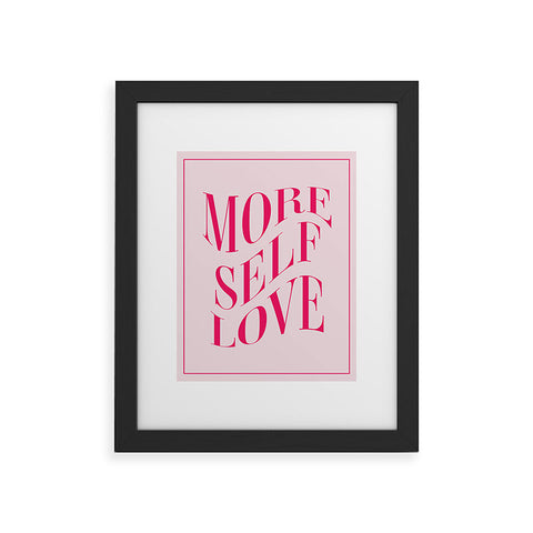 Tiger Spirit More Self Love Pink Framed Art Print