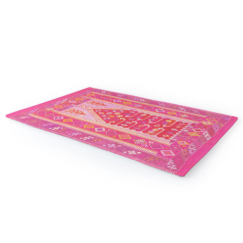 Tiger Spirit Persian Rug Shades of Pink Area Rug