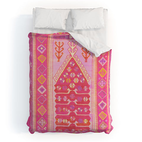 Tiger Spirit Persian Rug Shades of Pink Duvet Cover
