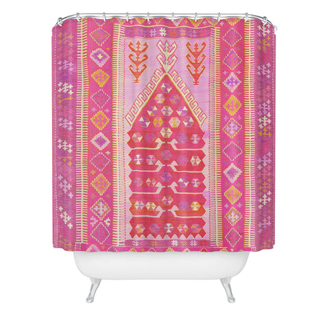 Tiger Spirit Persian Rug Shades of Pink Shower Curtain