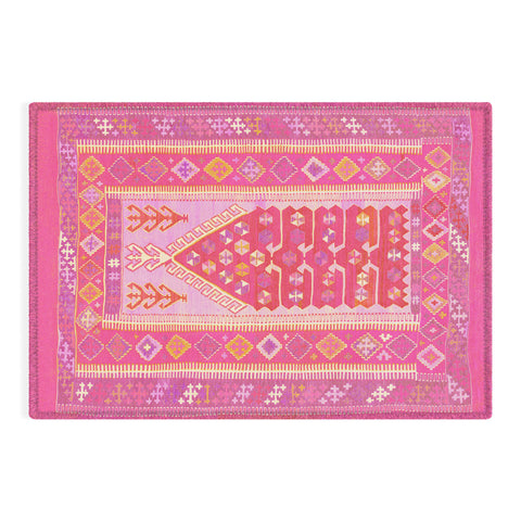 Tiger Spirit Persian Rug Shades of Pink Outdoor Rug