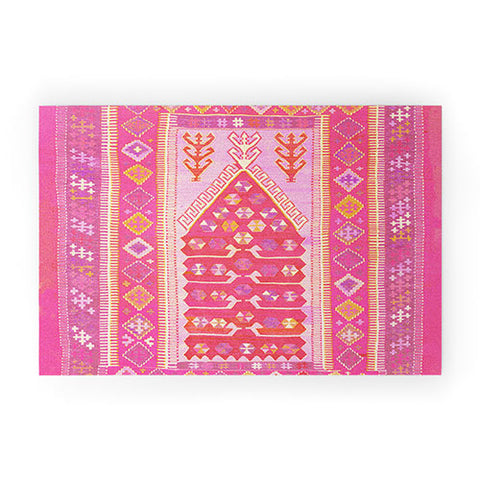 Tiger Spirit Persian Rug Shades of Pink Welcome Mat