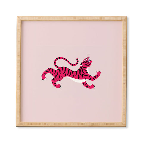 Tiger Spirit Pink Tiger Framed Wall Art