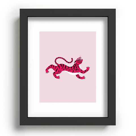 Tiger Spirit Pink Tiger Recessed Framing Rectangle