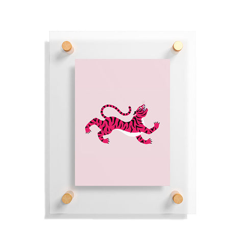 Tiger Spirit Pink Tiger Floating Acrylic Print