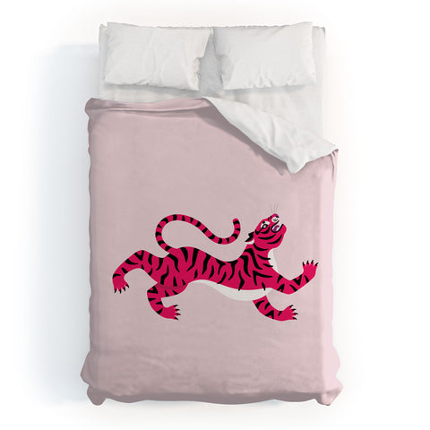 Tiger Spirit Pink Tiger Duvet Cover