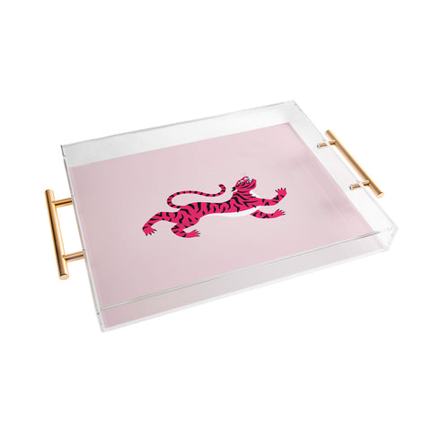 Tiger Spirit Pink Tiger Acrylic Tray
