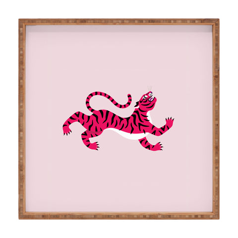 Tiger Spirit Pink Tiger Square Tray