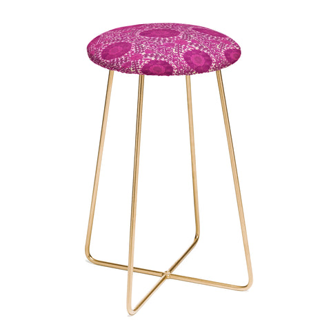 Tiger Spirit Pink Vintage Rug Counter Stool