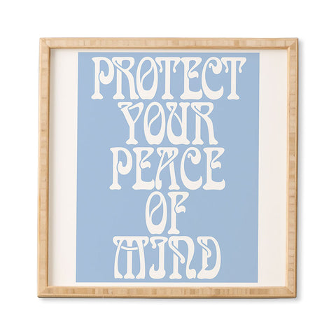 Tiger Spirit Protect Your Peace Poster Framed Wall Art