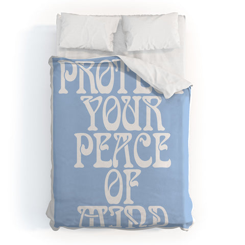 Tiger Spirit Protect Your Peace Poster Duvet Cover
