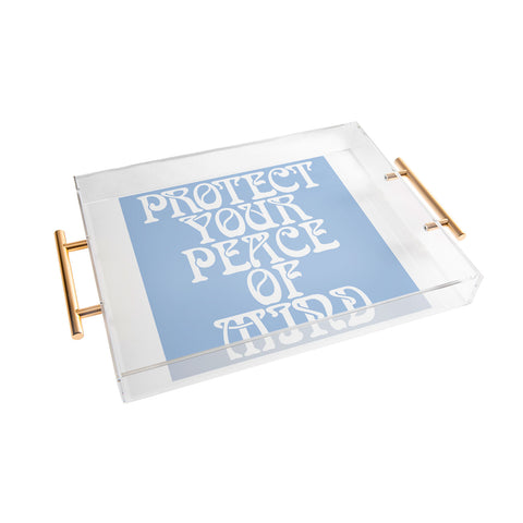 Tiger Spirit Protect Your Peace Poster Acrylic Tray
