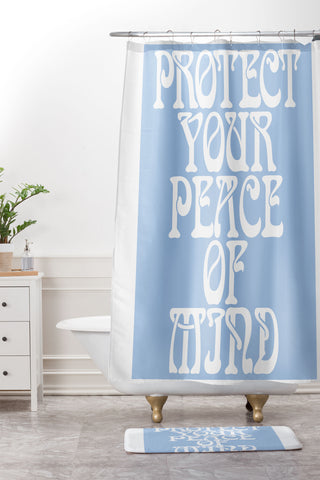 Tiger Spirit Protect Your Peace Poster Shower Curtain And Mat