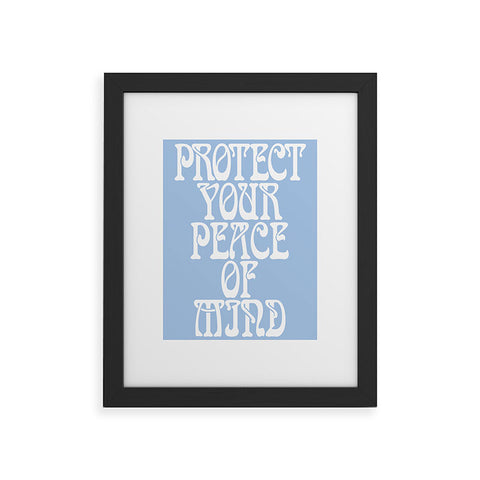 Tiger Spirit Protect Your Peace Poster Framed Art Print