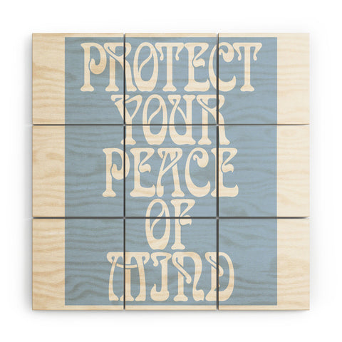 Tiger Spirit Protect Your Peace Poster Wood Wall Mural