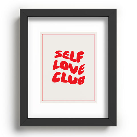 Tiger Spirit Self Love Club Red Recessed Framing Rectangle