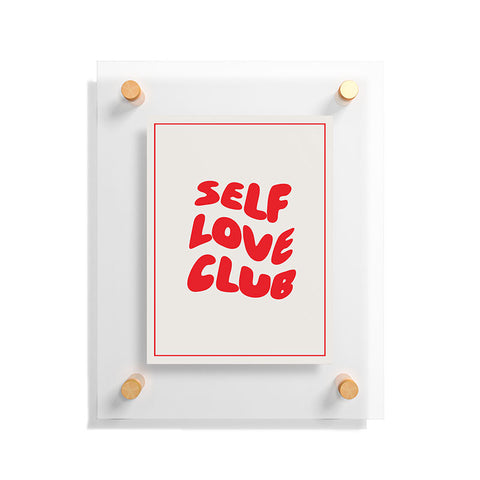 Tiger Spirit Self Love Club Red Floating Acrylic Print