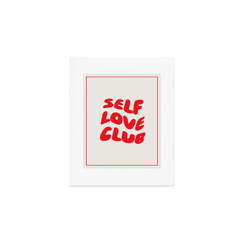 Tiger Spirit Self Love Club Red Art Print