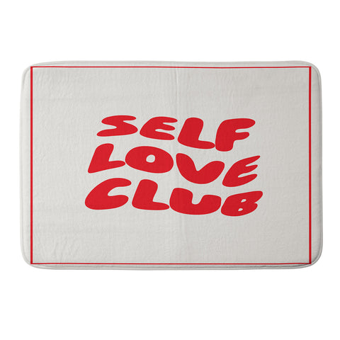 Tiger Spirit Self Love Club Red Memory Foam Bath Mat