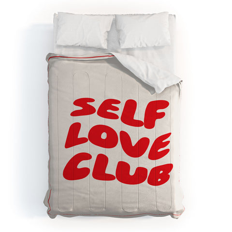 Tiger Spirit Self Love Club Red Comforter
