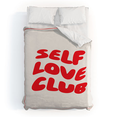 Tiger Spirit Self Love Club Red Duvet Cover