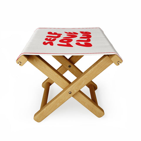 Tiger Spirit Self Love Club Red Folding Stool