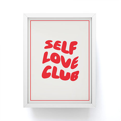 Tiger Spirit Self Love Club Red Framed Mini Art Print