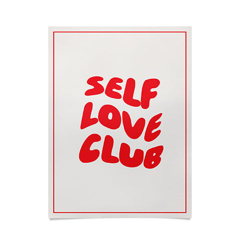 Tiger Spirit Self Love Club Red Poster