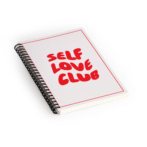 Tiger Spirit Self Love Club Red Spiral Notebook