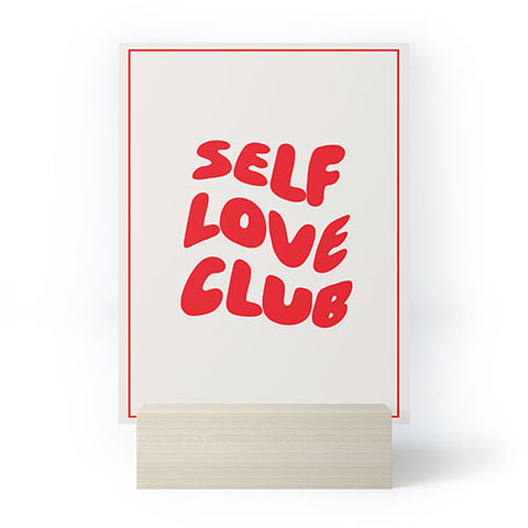 Tiger Spirit Self Love Club Red Mini Art Print