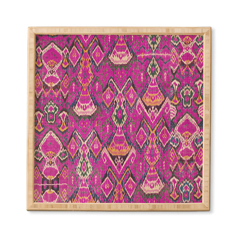 Tiger Spirit Uzbekistan Rug Deep Pink Framed Wall Art