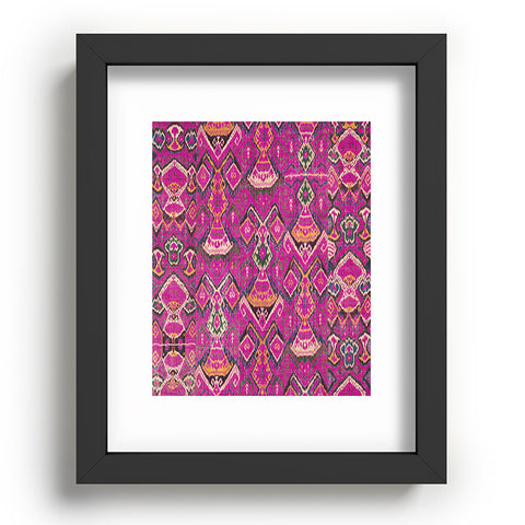 Tiger Spirit Uzbekistan Rug Deep Pink Recessed Framing Rectangle