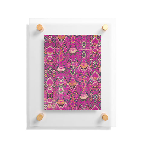 Tiger Spirit Uzbekistan Rug Deep Pink Floating Acrylic Print
