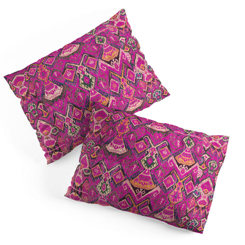 Tiger Spirit Uzbekistan Rug Deep Pink Pillow Shams