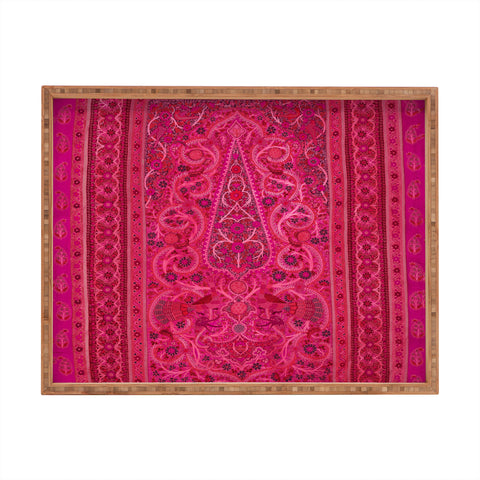 Tiger Spirit Vintage Iran Rug Pink Rectangular Tray