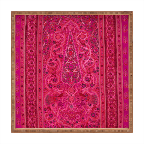 Tiger Spirit Vintage Iran Rug Pink Square Tray