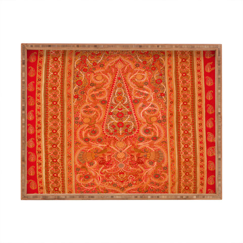 Tiger Spirit Vintage Iranian Rug Sunset Rectangular Tray