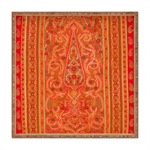 Tiger Spirit Vintage Iranian Rug Sunset Square Tray