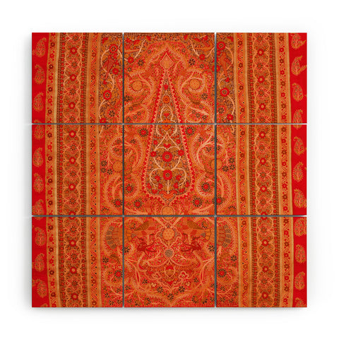 Tiger Spirit Vintage Iranian Rug Sunset Wood Wall Mural