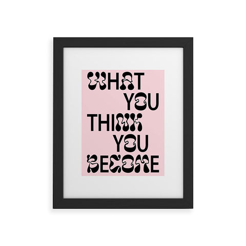 Tiger Spirit What You Think You Become Framed Art Print