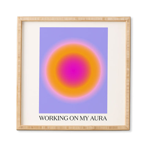 Tiger Spirit Working On My Aura Purple 2 Framed Wall Art
